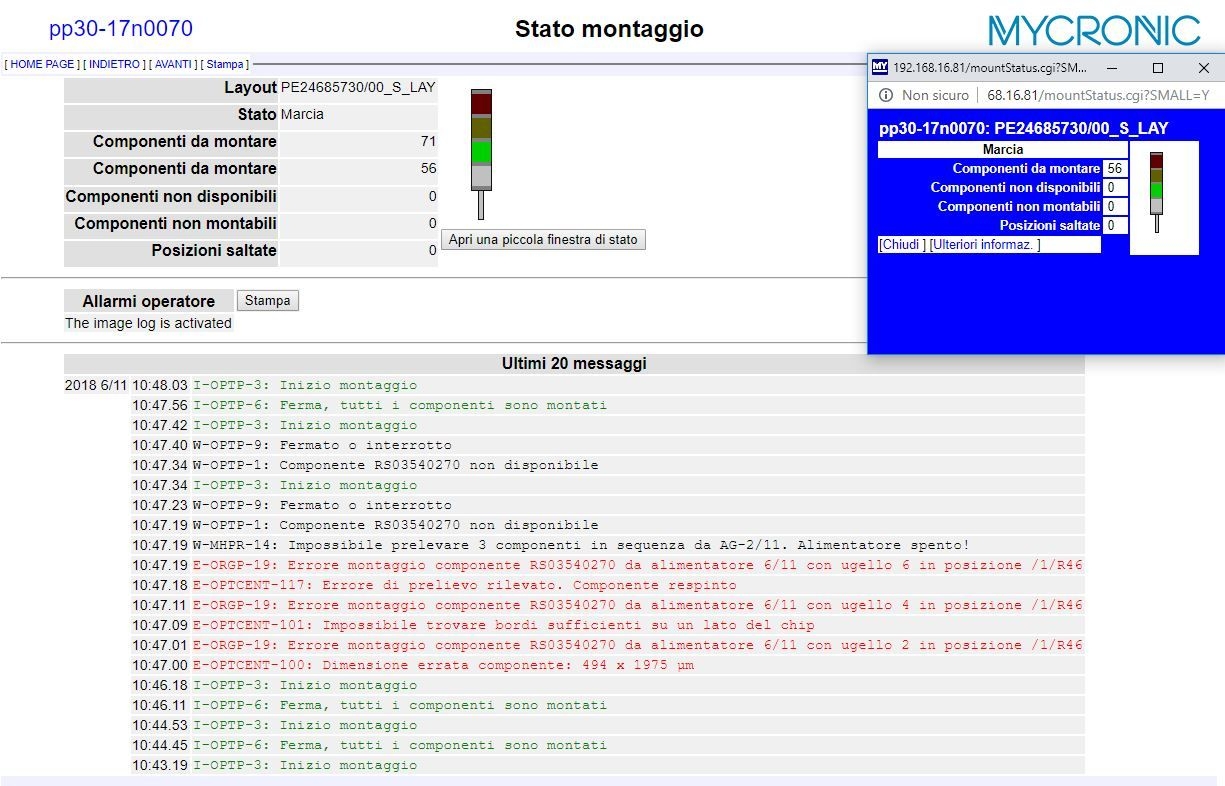 Stato di montaggio pick&place Serie MYPro 300LX